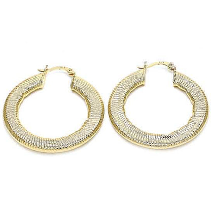 Gold Filled Flat Hoop Earrings DailySale