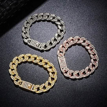 Gold Filled High Polish Finish Men's Bracelet Hip Hop Miami Cuban Link DailySale