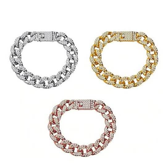 Gold Filled High Polish Finish Men's Bracelet Hip Hop Miami Cuban Link DailySale