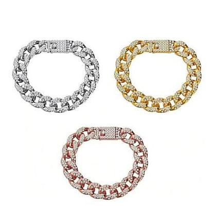 Gold Filled High Polish Finish Men's Bracelet Hip Hop Miami Cuban Link DailySale