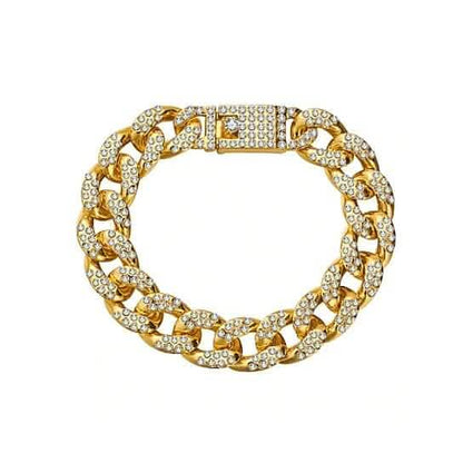 Gold Filled High Polish Finish Men's Bracelet Hip Hop Miami Cuban Link DailySale