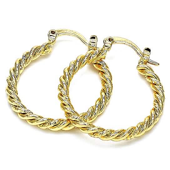 Gold Filled Twist Hoop Earring DailySale