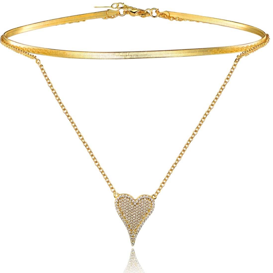 Gold Heart Pendant Necklace DailySale