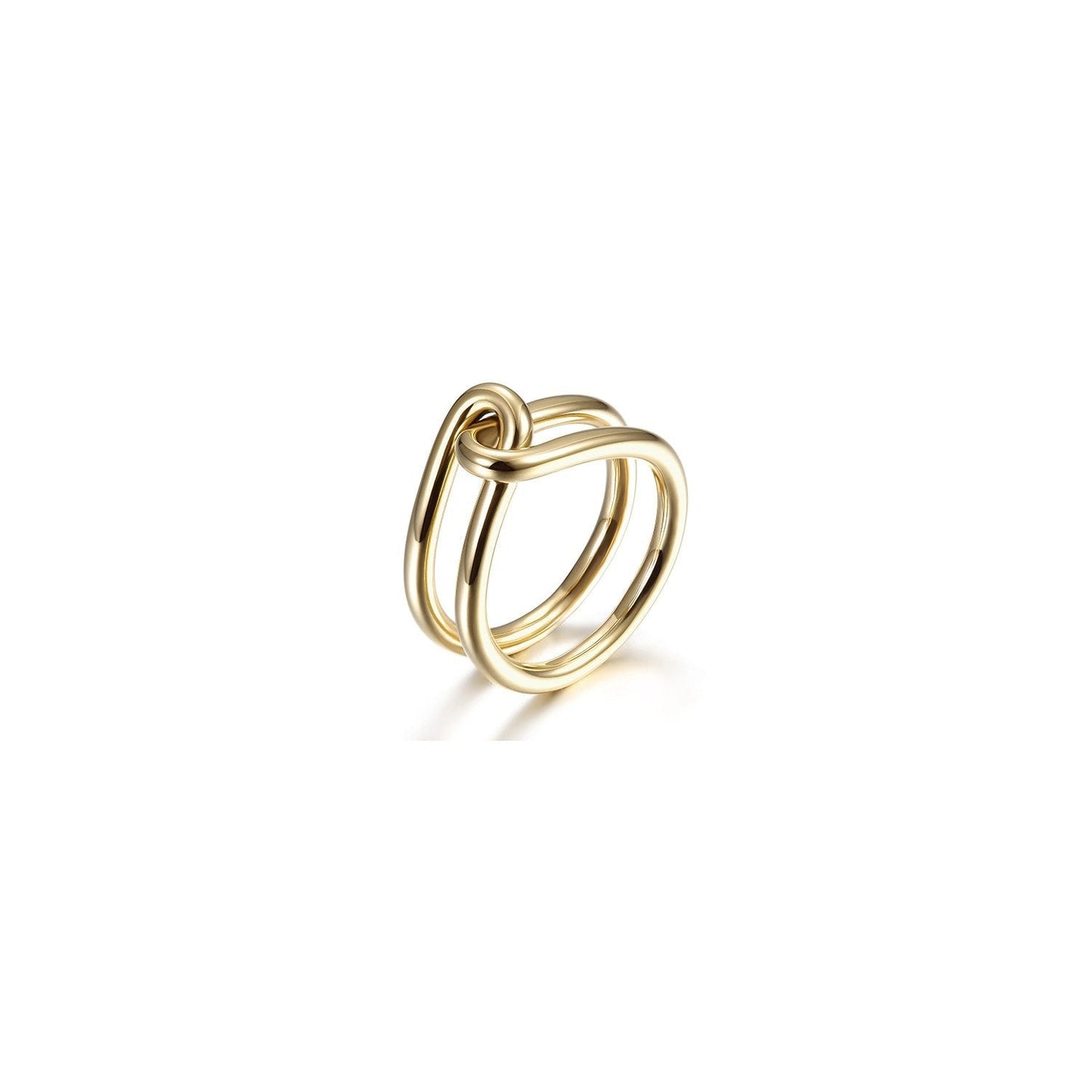 Gold Love Knot Ring For Women Adjustable Minimalist Band BandsCo Straps