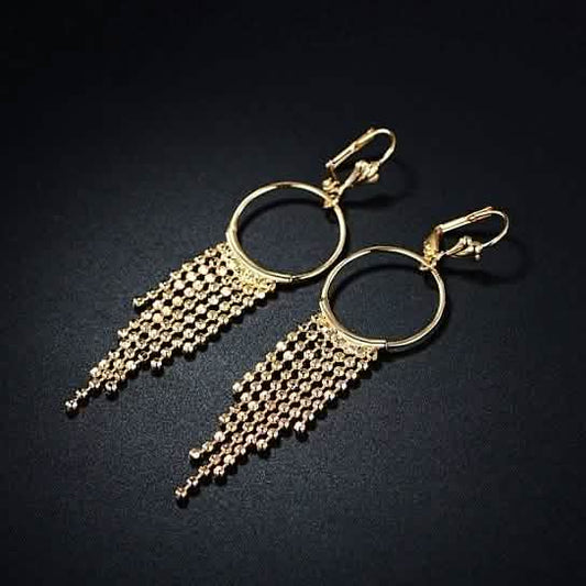 Gold Plated Chain Drop Hoop Earrings - Assorted Styles DailySale