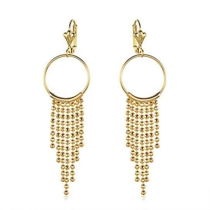 Gold Plated Chain Drop Hoop Earrings - Assorted Styles DailySale
