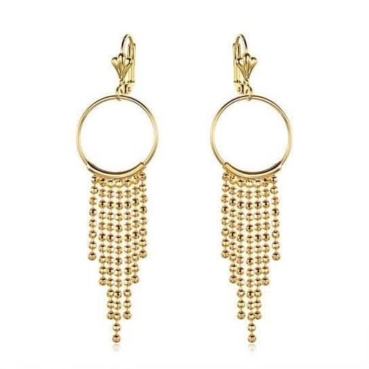 Gold Plated Chain Drop Hoop Earrings - Assorted Styles DailySale