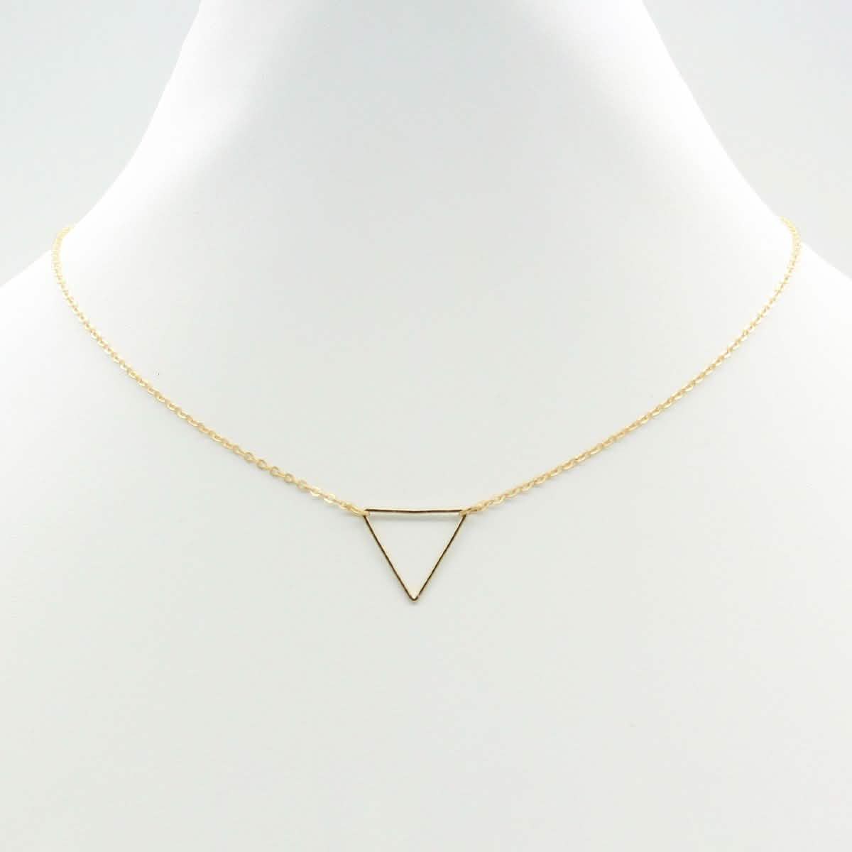Gold Triangle Pendant Necklace DailySale