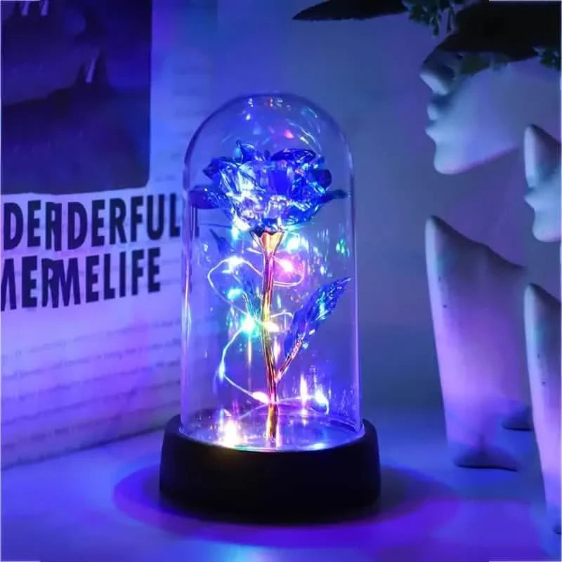 Golden Foil Rose Flower Lamp, Decorative Light Ornament DailySale