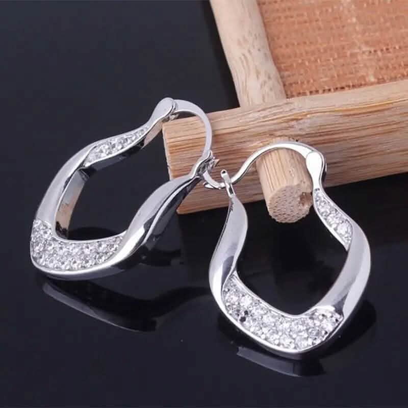 Golden Plated Zircon Jewelry Earrings DailySale