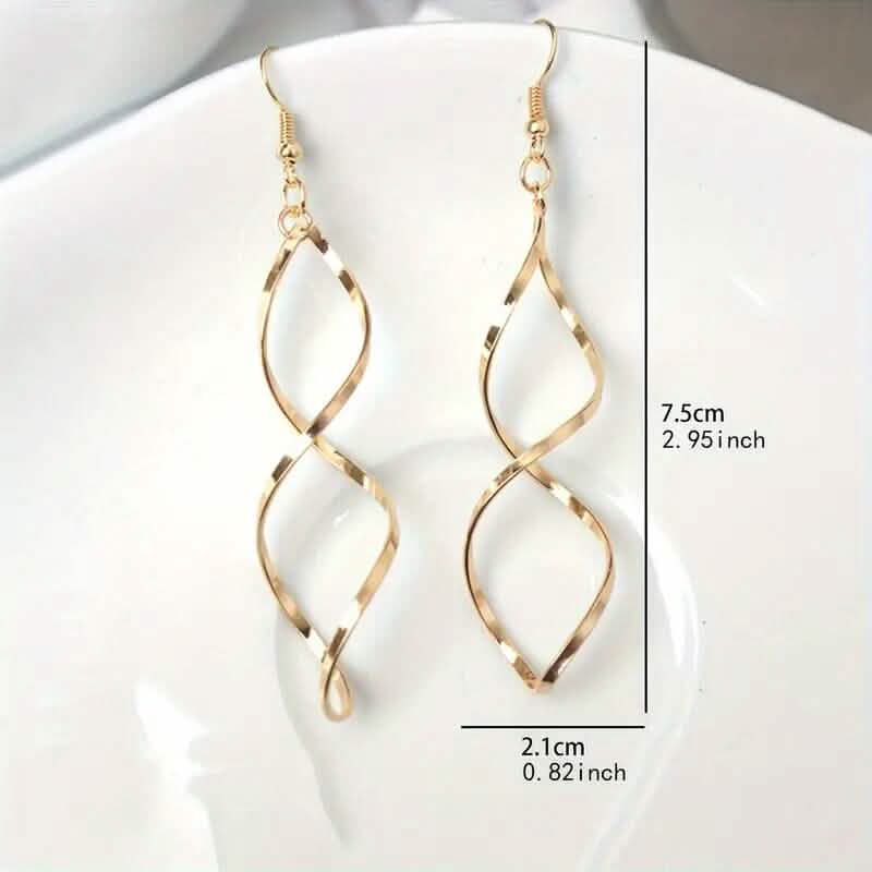 Spiral Design Dangle Earrings DailySale