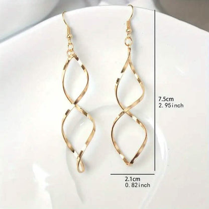 Spiral Design Dangle Earrings DailySale