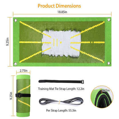 Golf Training Mat for Swing Detection Batting Path Feedback DailySale