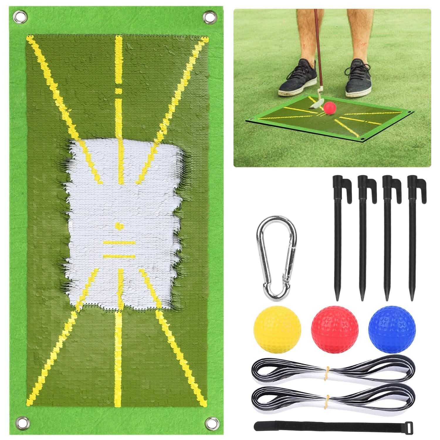 Golf Training Mat for Swing Detection Batting Path Feedback DailySale