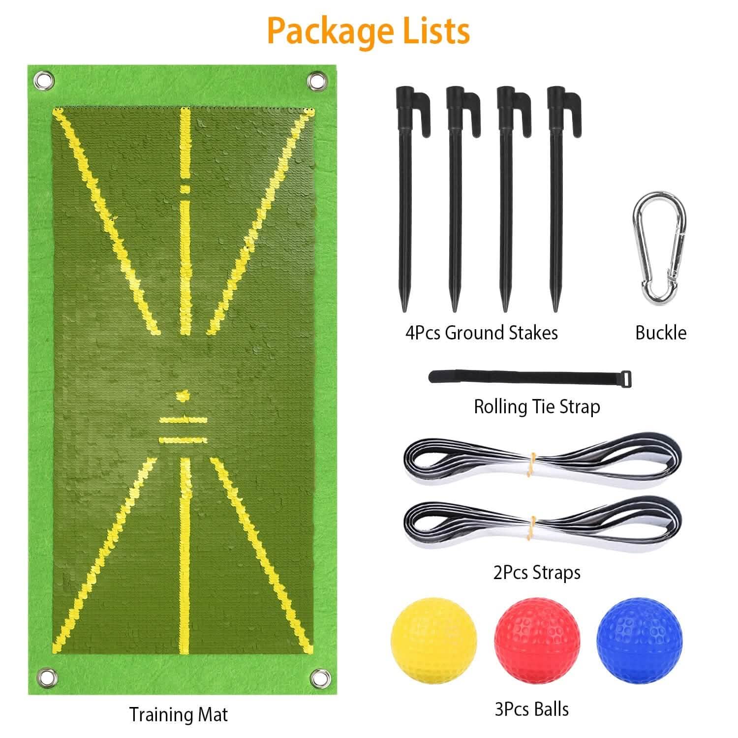 Golf Training Mat for Swing Detection Batting Path Feedback DailySale