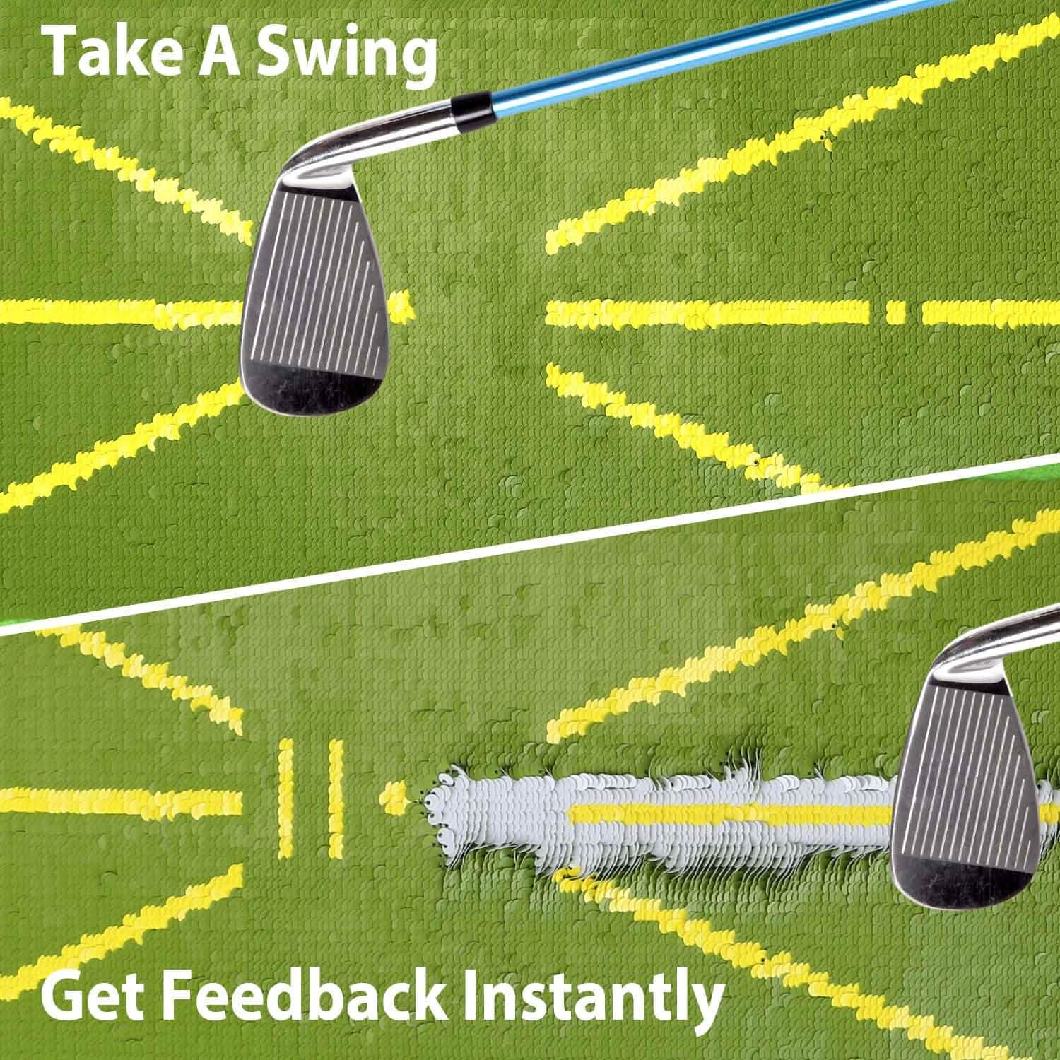 Golf Training Mat for Swing Detection Batting Path Feedback DailySale