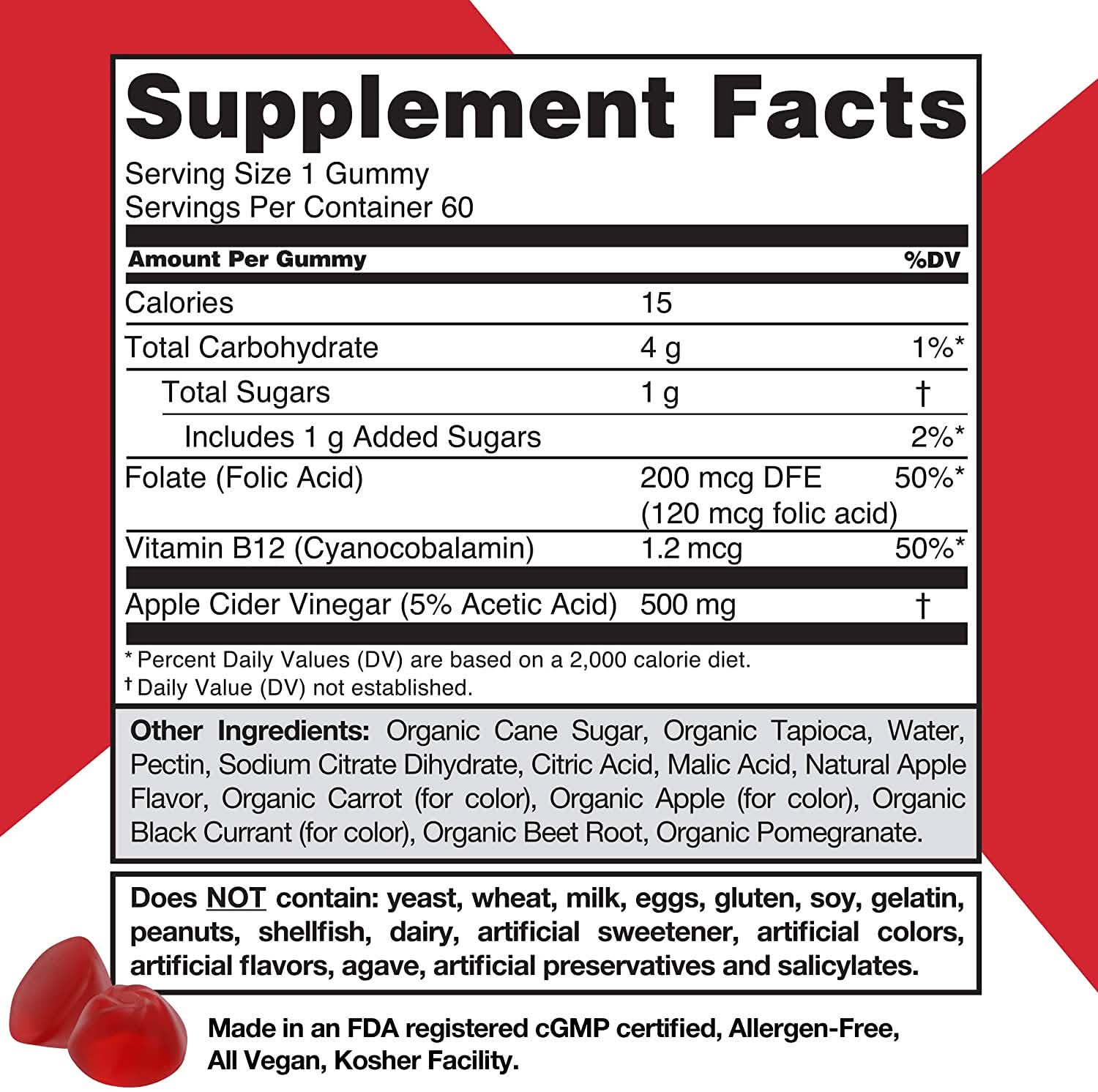 Goli Apple Cider Vinegar Gummy Vitamins by Goli Nutrition DailySale