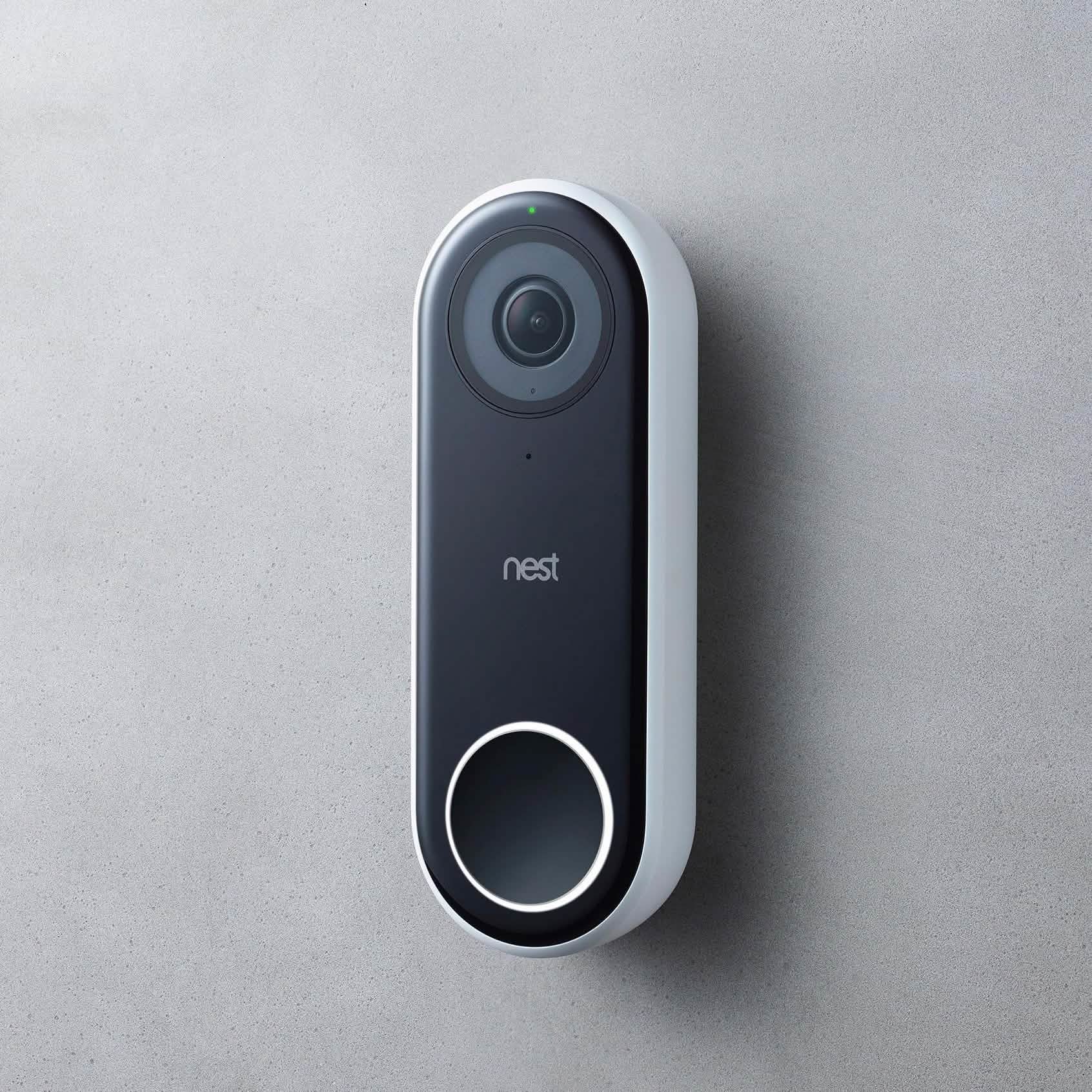 Google - Nest Hello Smart Wi-Fi Video Doorbell DailySale