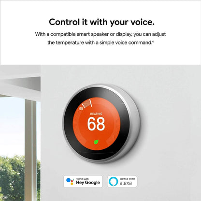 Google Nest Learning Thermostat - Smart Wi-Fi Thermostat (Refurbished) DailySale
