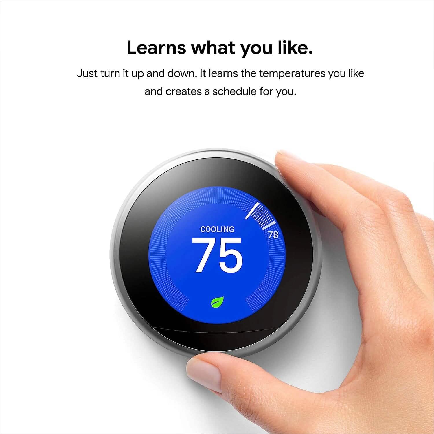 Google Nest Learning Thermostat - Smart Wi-Fi Thermostat (Refurbished) DailySale