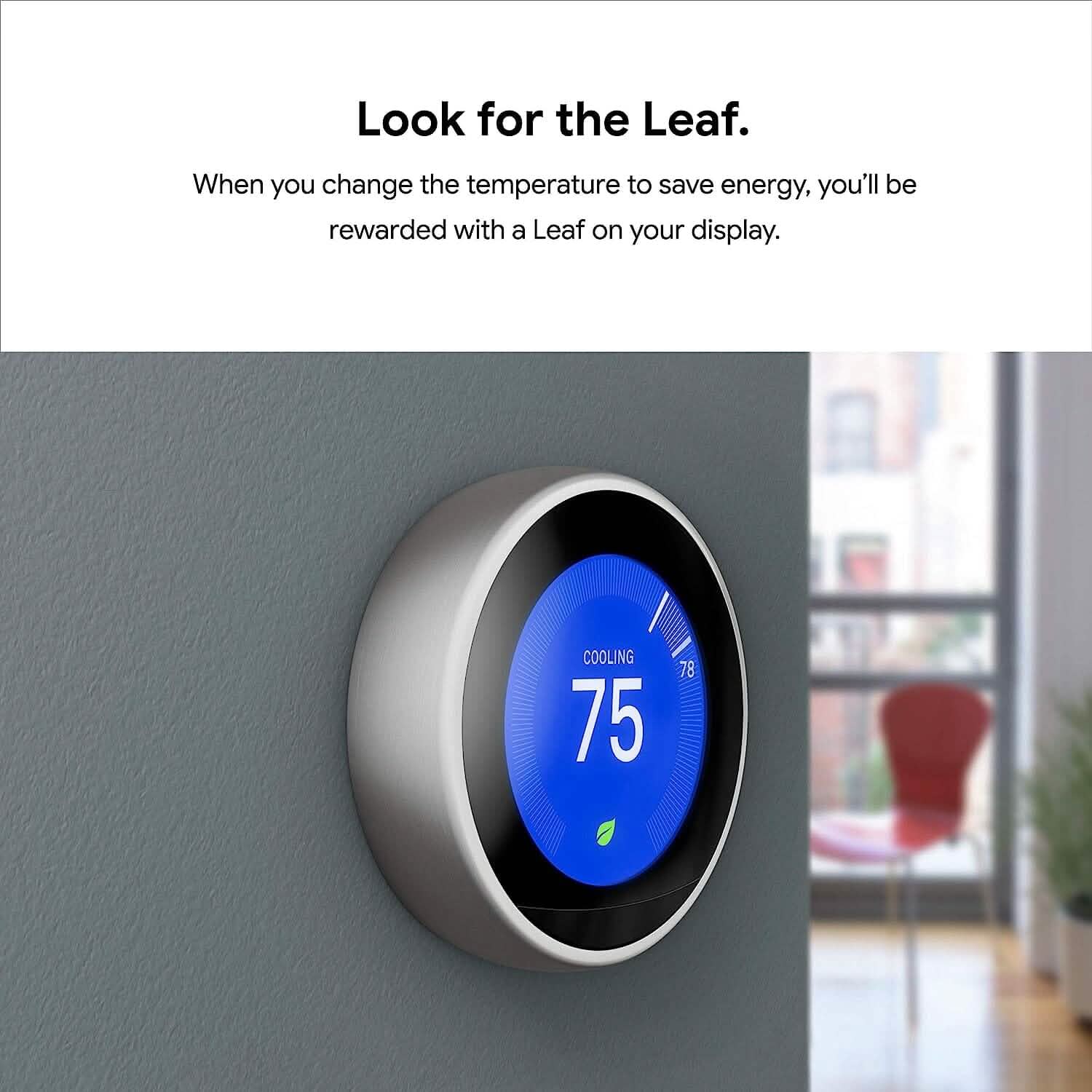 Google Nest Learning Thermostat - Smart Wi-Fi Thermostat (Refurbished) DailySale