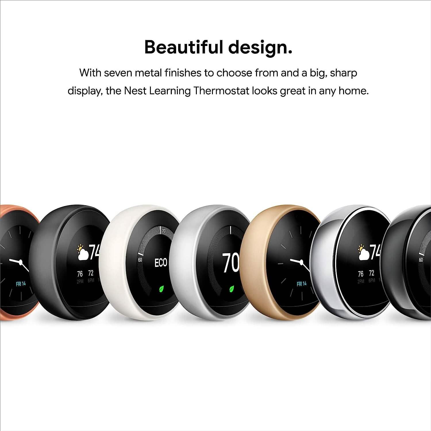 Google Nest Learning Thermostat - Smart Wi-Fi Thermostat (Refurbished) DailySale