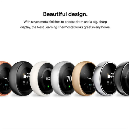 Google Nest Learning Thermostat - Smart Wi-Fi Thermostat (Refurbished) DailySale