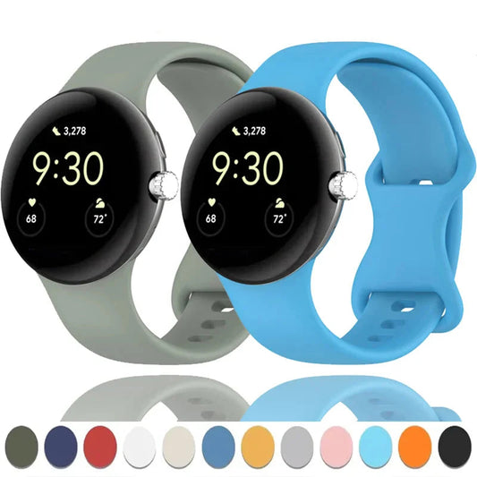 Google Pixel 1 2 3 4 41mm 45mm Silicone Strap - Soft BandsCo Straps