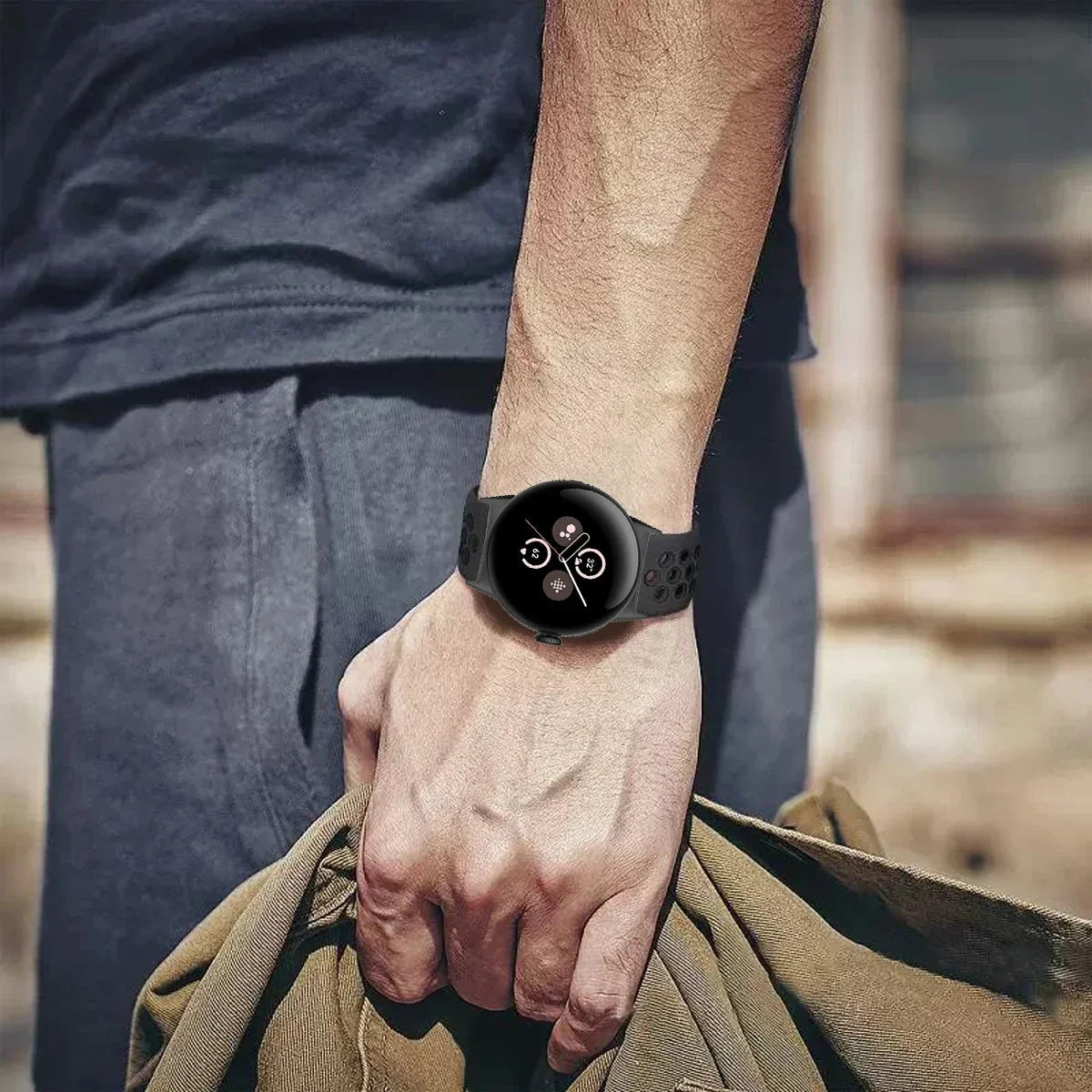 For Google Pixel 1-4 41/45mm Silicone Band - Breathable BandsCo Straps