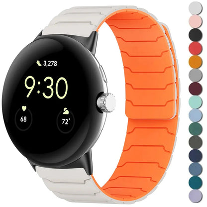 Google Pixel 1 2 3 4 41mm 45mm Silicone Band - Magnetic BandsCo Straps