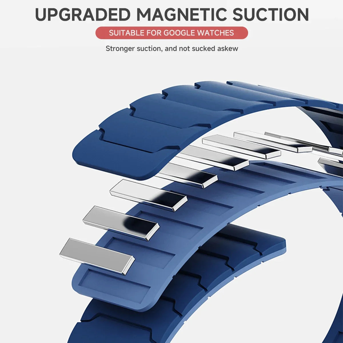 Google Pixel 1 2 3 4 41mm 45mm Silicone Band - Magnetic BandsCo Straps