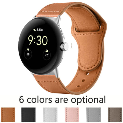 Google Pixel Watch 1-4 41mm 45mm Leather Strap - Slim BandsCo Straps