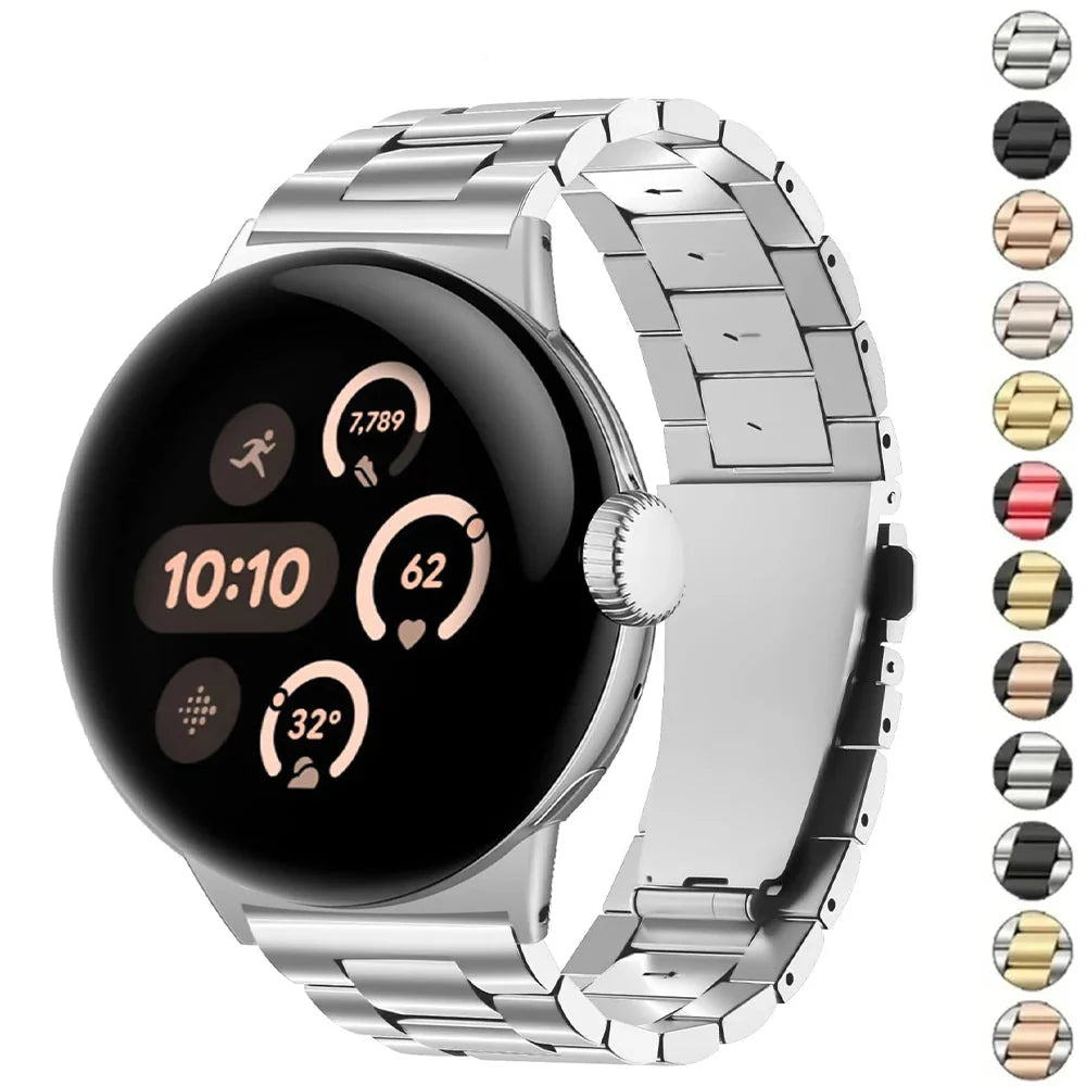 Google Pixel 1 2 3 4 41mm/45mm Stainless Steel Band - Sleek BandsCo Straps