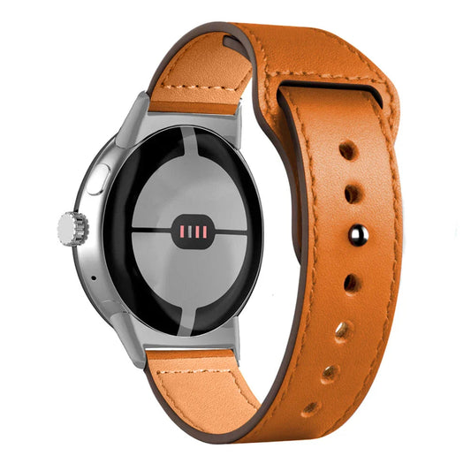 Google Pixel Watch 1-4 41mm 45mm Leather Strap - Slim BandsCo Straps
