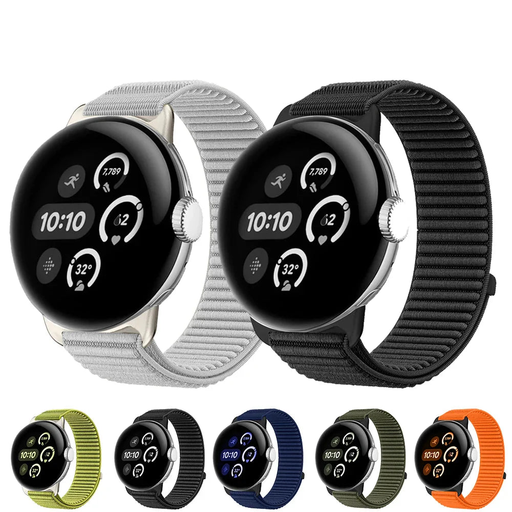 Google Pixel Watch 1 2 3 4 41mm 45mm Nylon Band-Breathable BandsCo Straps