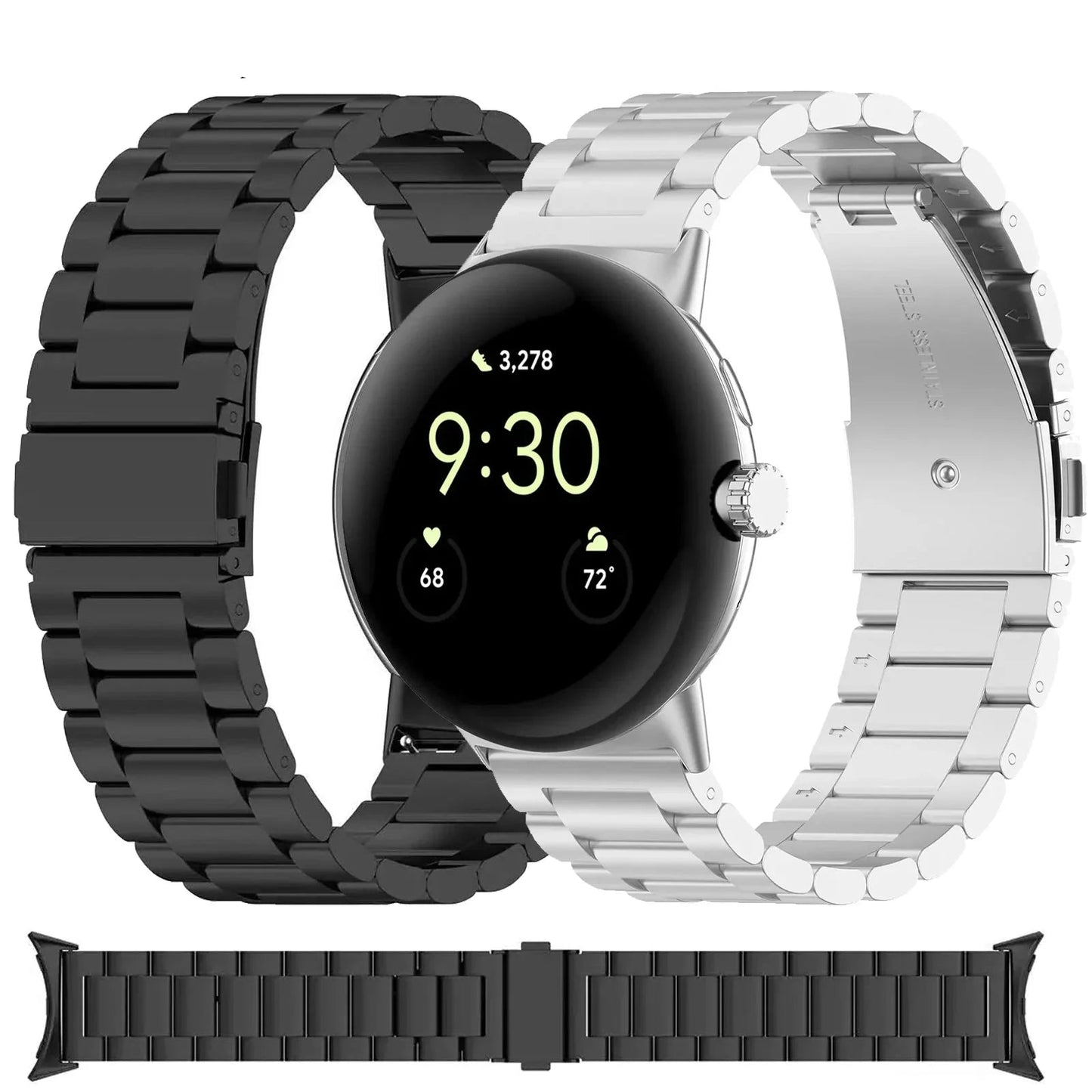 Stainless Steel Band For Pixel 1 2 3 4 41mm 45mm - Sleek BandsCo Straps
