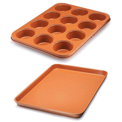 Gotham Steel Nonstick Baking Pan with Built-In Slicer DailySale
