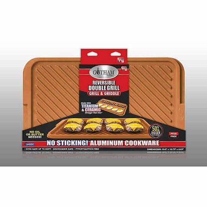 Gotham Steel Reversible Double Grill/Griddle DailySale