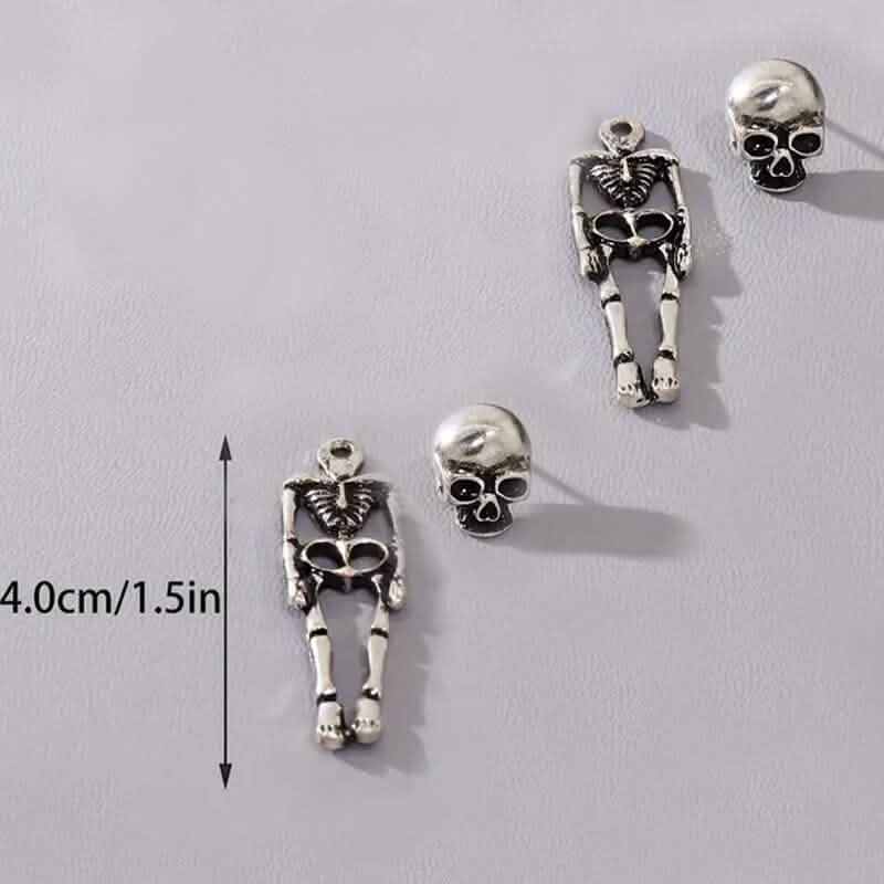 Gothic Dark Wind Skull Skeleton Hanging Earrings DailySale