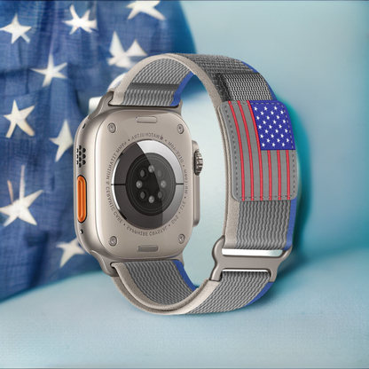 USA Flag Velcro Nylon Loop Strap for Apple watch - Wristwatchstraps.co