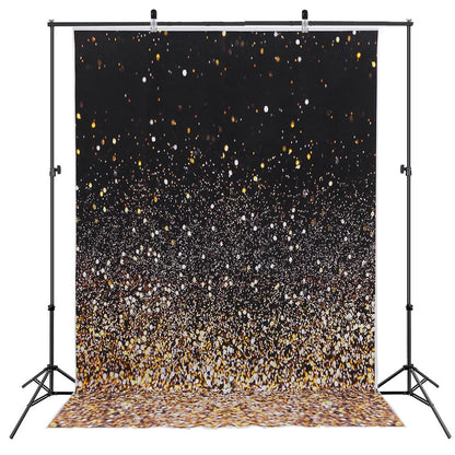 Gradual Glitter Black Gold Bokeh Spots Photography Background DailySale