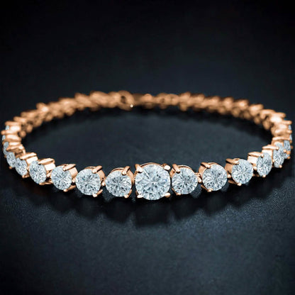Graduated Cubic Zirconia Tennis Bracelets DailySale