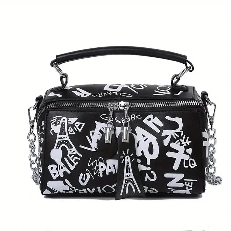 Graffiti Trendy Chain Crossbody Bag for Women DailySale
