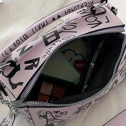 Graffiti Trendy Chain Crossbody Bag for Women DailySale