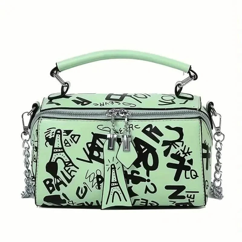 Graffiti Trendy Chain Crossbody Bag for Women DailySale