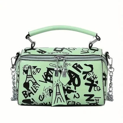 Graffiti Trendy Chain Crossbody Bag for Women DailySale