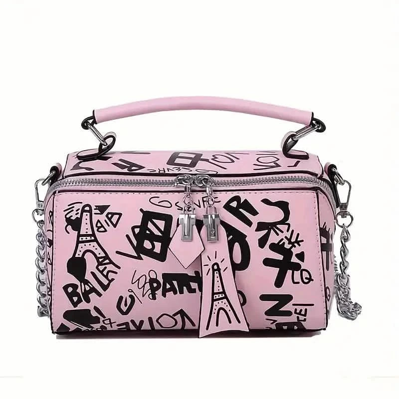 Graffiti Trendy Chain Crossbody Bag for Women DailySale