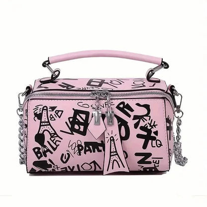 Graffiti Trendy Chain Crossbody Bag for Women DailySale