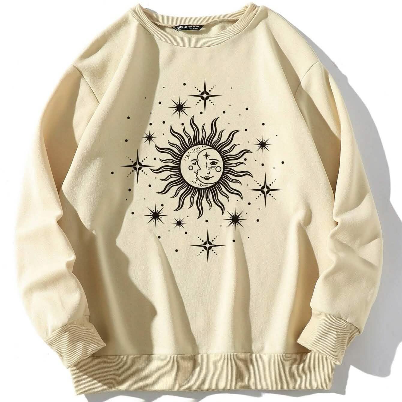 Graphic Print Thermal Sweatshirt DailySale