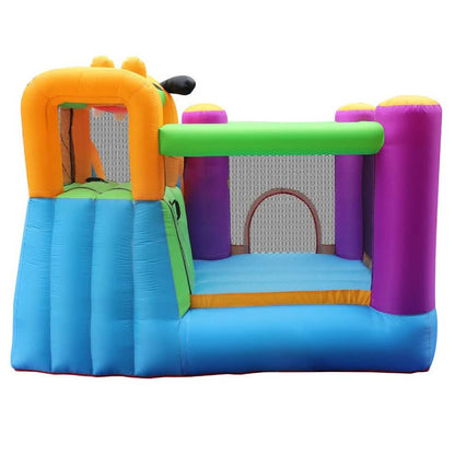 Green Dog Bouncy Castle House Slide and Jump 450W Blower DailySale
